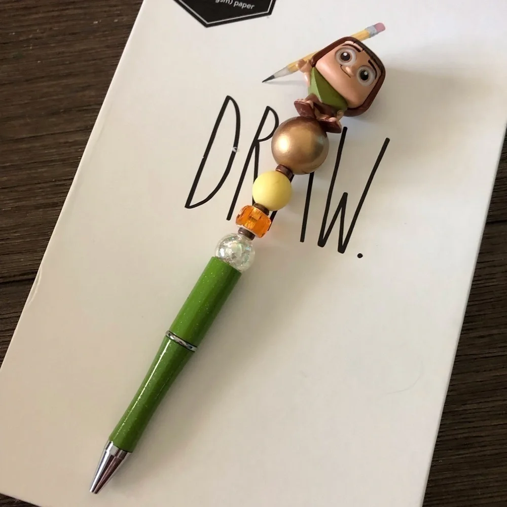 Disney Doorables: The Emperor's New Groove: Pacha handmade beaded pen